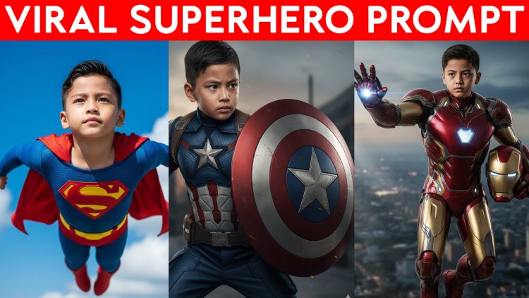 Superhero Style Kids AI Photo Editing Gemini Prompts